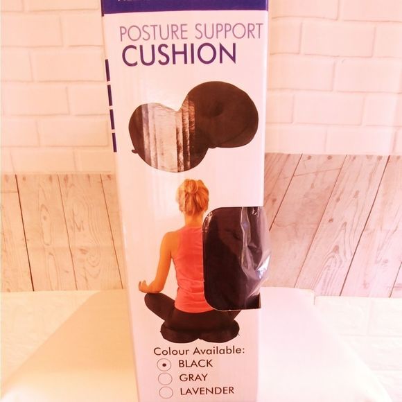 Memory Foam Seat Duo Cushion with Polyester Cover Black - Picture 8 of 9